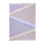 Grey and Yellow, Stripe Pattern, Cotton PEQURA Rug
