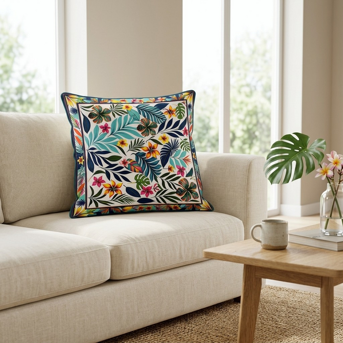 Pack of 2 Floral Printed Cushion Covers – 16 x 16 Inches