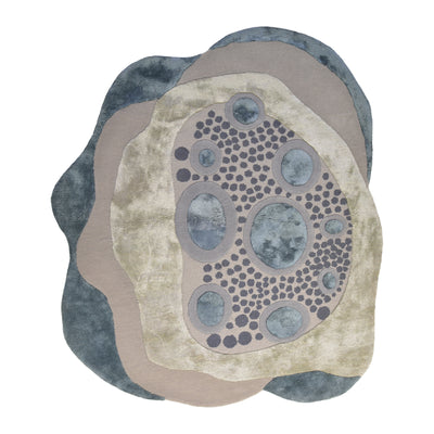 Pequra Designer Abstract Hand-Tufted Rug in Earthy Tones – Modern Organic Shape