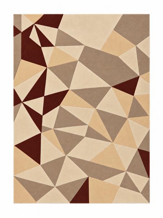 Pequra Premium Hand Tufted Wool Area Rug – Modern Abstract Geometric Design in Multicolor