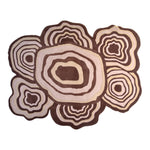 Pequra Organic Geode-Inspired Hand-Tufted Rug in Earthy Browns – Designer Wool Carpet