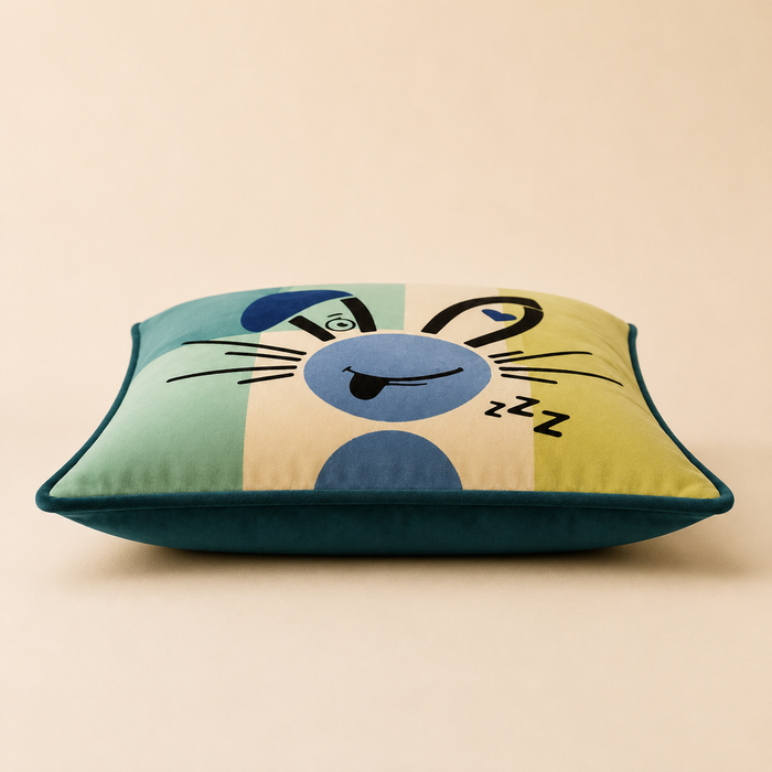 Pack of 2 Cartoon Printed Cushion Covers – 16 × 16 Inches
