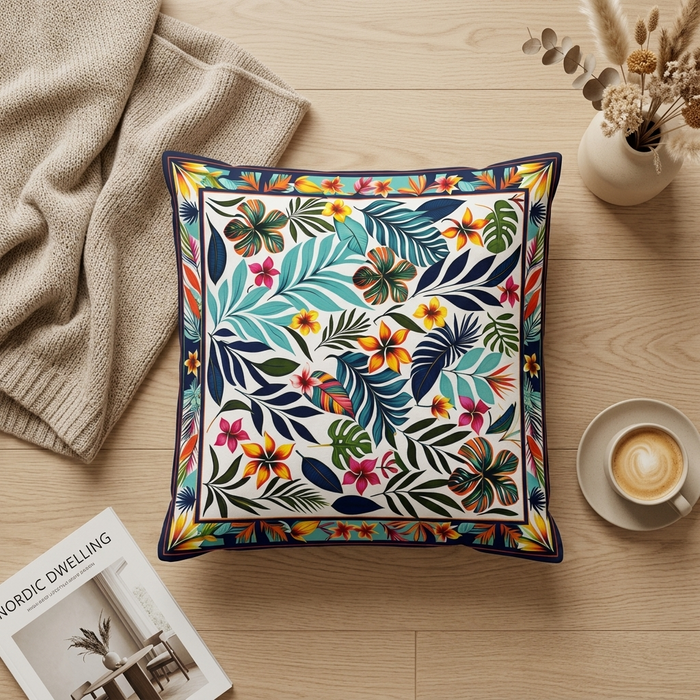 Pack of 2 Floral Printed Cushion Covers – 16 x 16 Inches