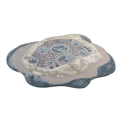 Pequra Designer Abstract Hand-Tufted Rug in Earthy Tones – Modern Organic Shape