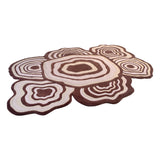 Pequra Organic Geode-Inspired Hand-Tufted Rug in Earthy Browns – Designer Wool Carpet