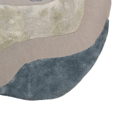 Pequra Designer Abstract Hand-Tufted Rug in Earthy Tones – Modern Organic Shape