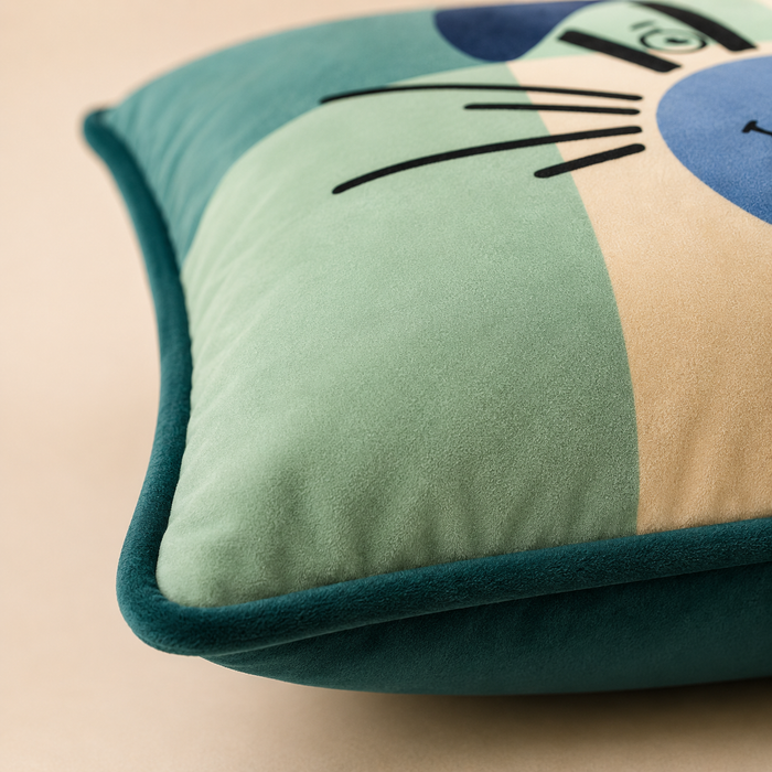 Pack of 2 Cartoon Printed Cushion Covers – 16 × 16 Inches