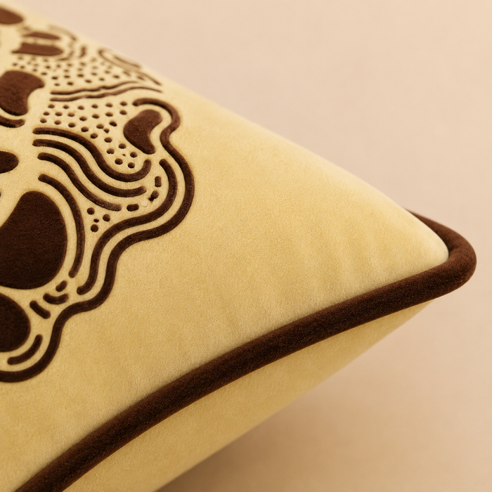 Pack of 2 Abstract Face Printed Cushion Covers – 16 × 16 Inches