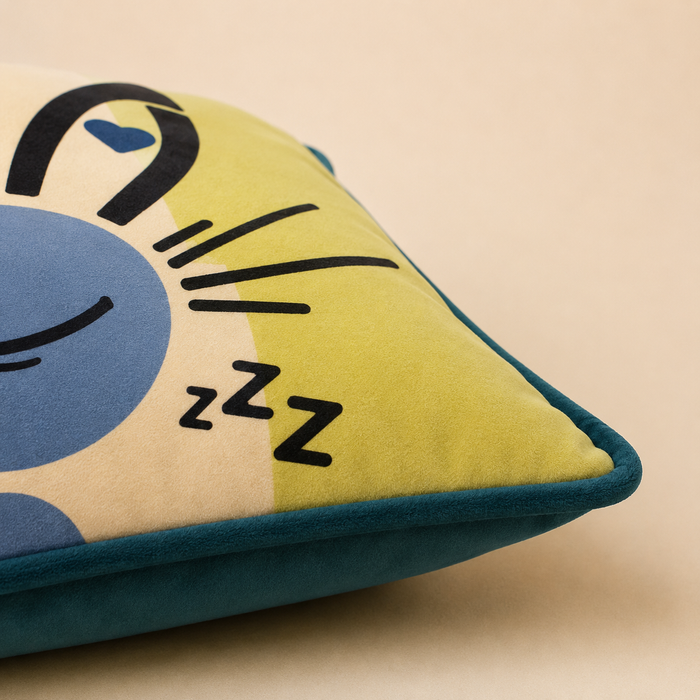 Pack of 2 Cartoon Printed Cushion Covers – 16 × 16 Inches