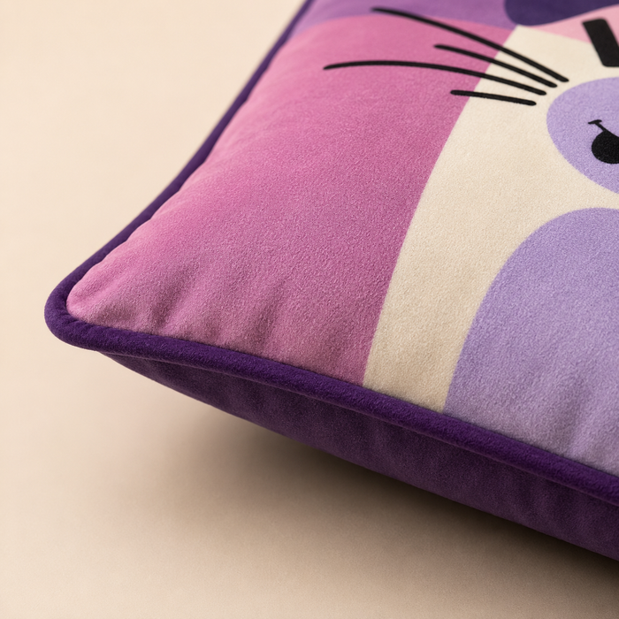 Pack of 2 Cartoon Printed Cushion Covers – 16 × 16 Inches