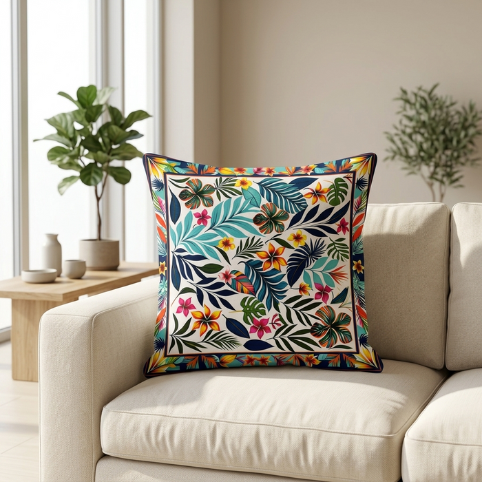 Pack of 2 Floral Printed Cushion Covers – 16 x 16 Inches
