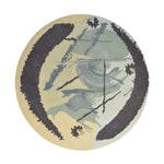 Pequra Designer Abstract Round Rug in Neutral Shades