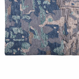 Pequra Handmade Abstract Wool Rug – Handwoven Blue & Beige Textured Carpet for Modern Interiors