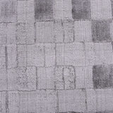 Pequra Handmade Textured Wool Rug – Handwoven Grey Checkerboard Carpet for Modern Spaces