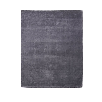 Handmade Charcoal Grey Area Rug – Modern Solid Wool Carpet for Living Room or Bedroom