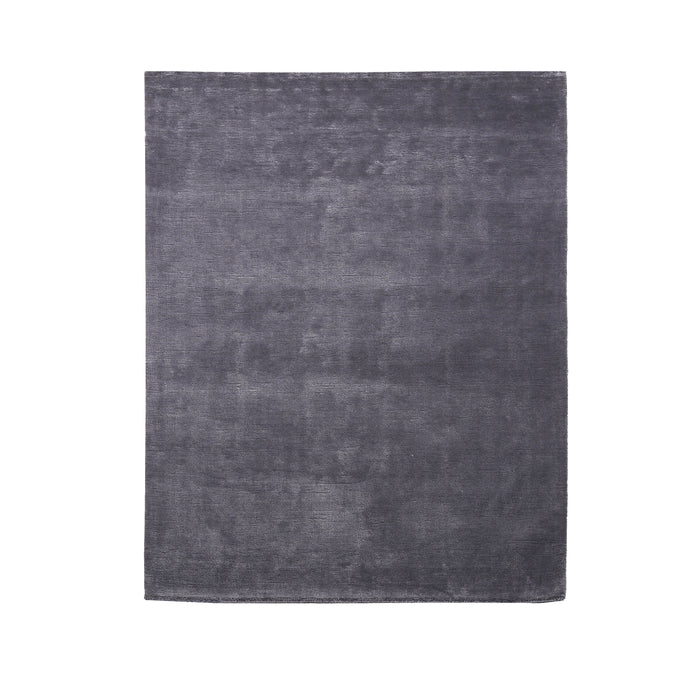 Handmade Charcoal Grey Area Rug – Modern Solid Wool Carpet for Living Room or Bedroom