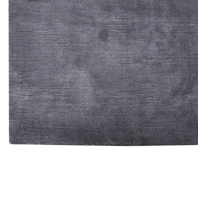 Handmade Charcoal Grey Area Rug – Modern Solid Wool Carpet for Living Room or Bedroom
