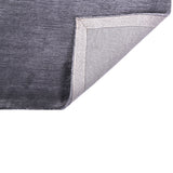 Handmade Charcoal Grey Area Rug – Modern Solid Wool Carpet for Living Room or Bedroom