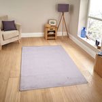 Pequra Handmade Light Grey Wool Area Rug – Soft & Minimalist Carpet for Living Room or Bedroom