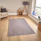 Pequra Handmade Brown Beige Wool Area Rug – Soft & Durable Modern Carpet for Living Room or Bedroom