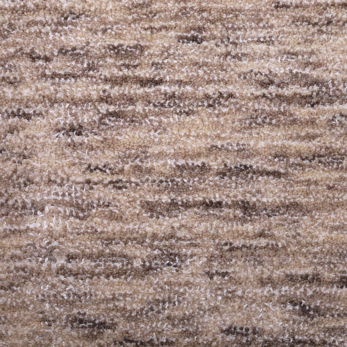 Pequra Handmade Brown Beige Wool Area Rug – Soft & Durable Modern Carpet for Living Room or Bedroom