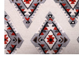 Pequra Handmade Luxury Geometric Diamond Pattern Rug – Red, Grey & White Wool Carpet