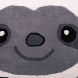 Pequra Handmade Luxury Kids Rug – Space Adventure Sloth Design in Grey Wool