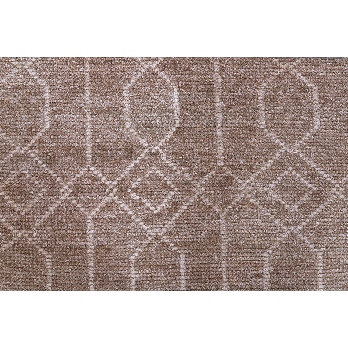 Pequra Harmony Hand Knotted Geometric Wool & Viscose Rug - Brown