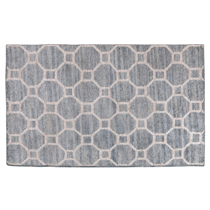 Pequra Serenity Hand Knotted Geometric Wool & Viscose Rug - Light Blue