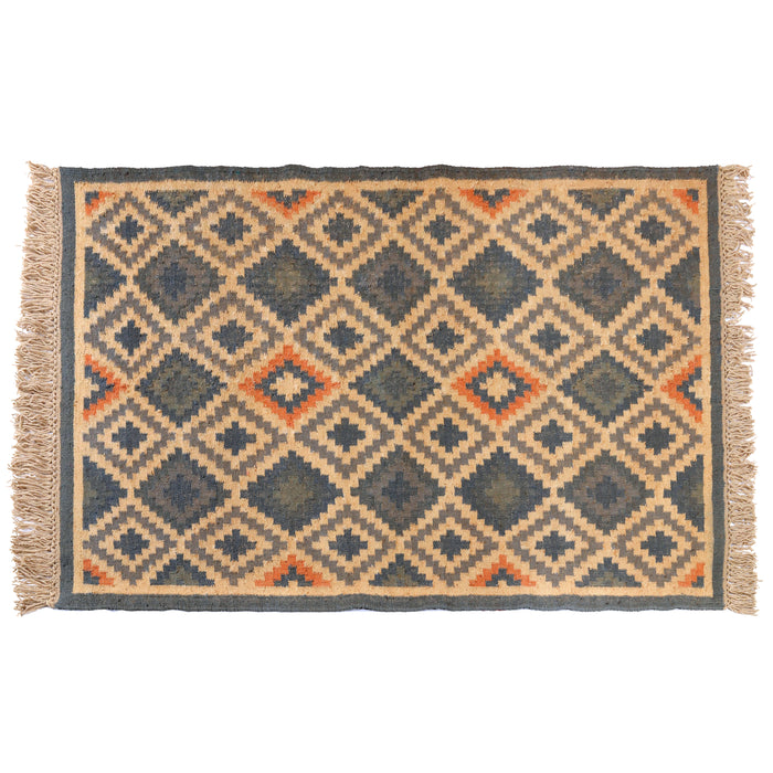 Pequra Handmade and crafted Kilim Jute Rug - Multi color carpets and rugs