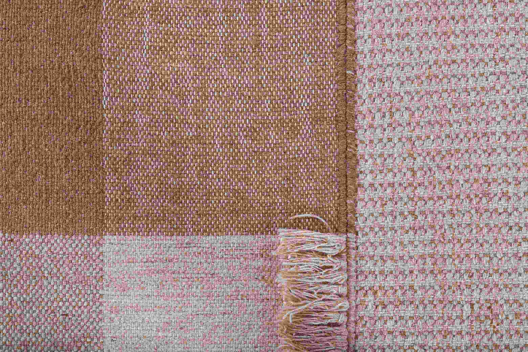 PEQURA Urban Check Rug – Handwoven Wool & Jute,Durable & Stylish