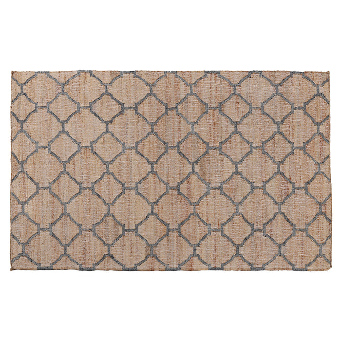 Pequra Modern Geometry Handwoven Jute and Wool Rug