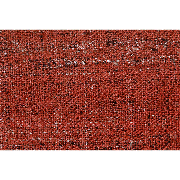 PEQURA Handmade Jute Rug – Natural & Red Eco Carpets