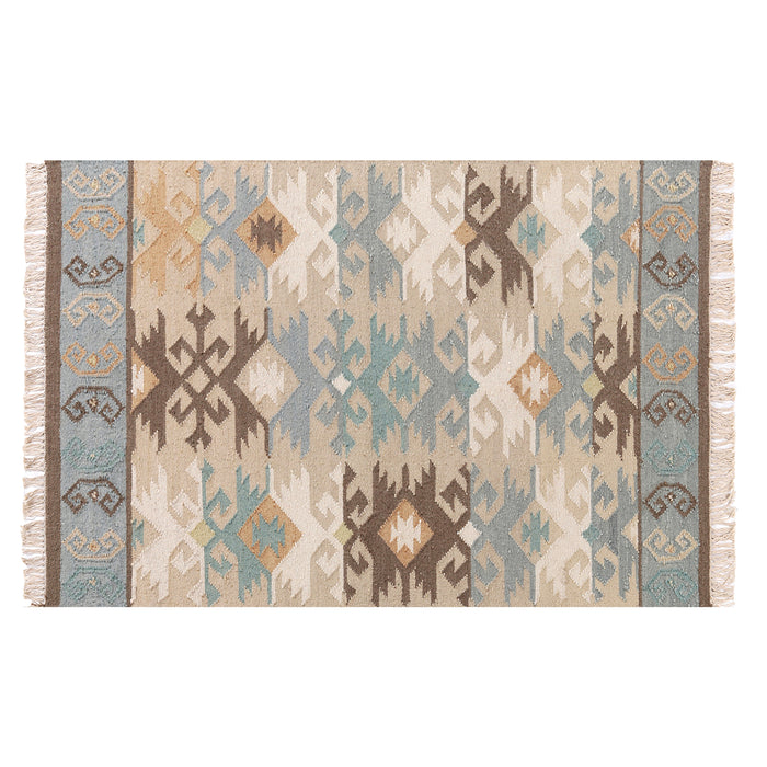 PEQURA - Handwoven Kilim Wool & Cotton Rug - Multi