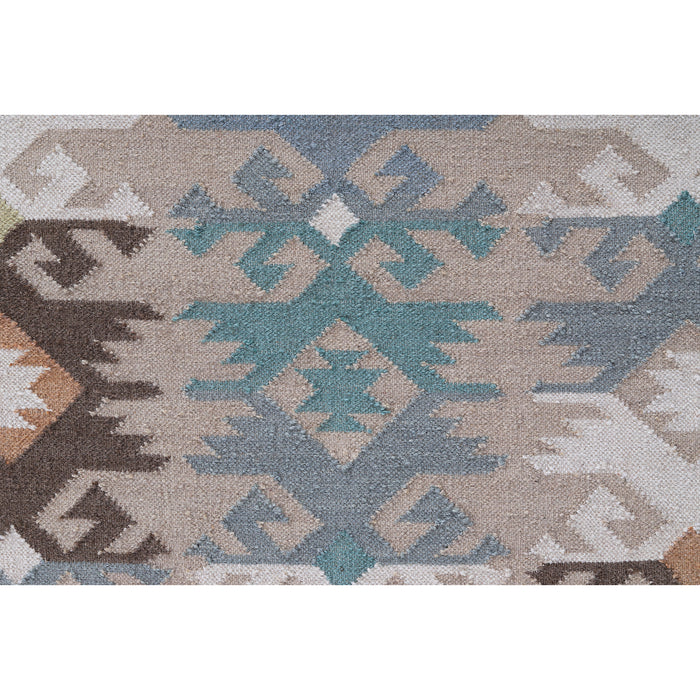 PEQURA - Handwoven Kilim Wool & Cotton Rug - Multi