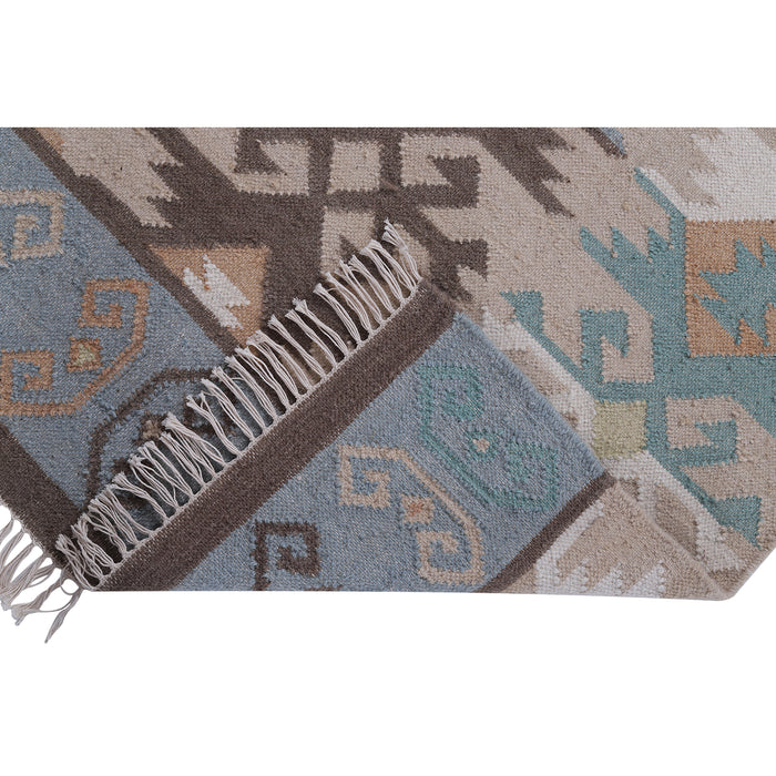 PEQURA - Handwoven Kilim Wool & Cotton Rug - Multi