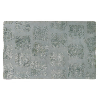 Olive Green Hand-Tufted Viscose Rug – Limited Edition