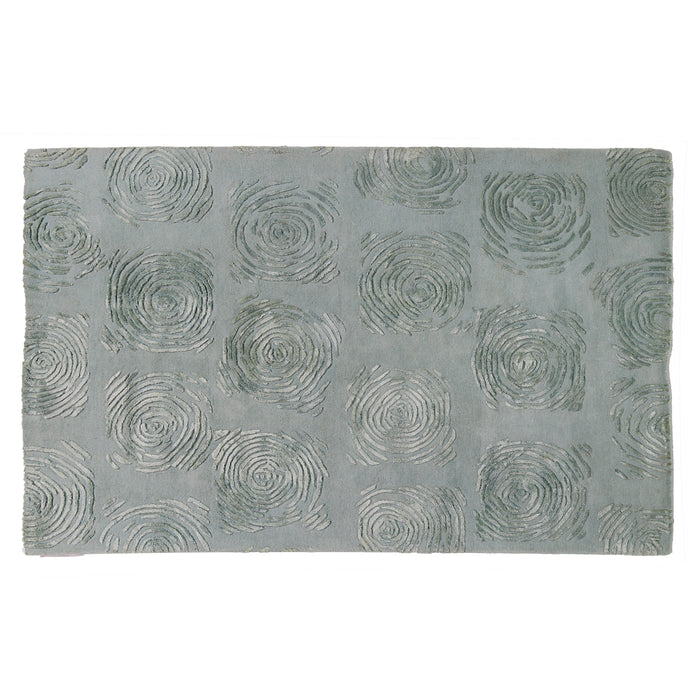 Olive Green Hand-Tufted Viscose Rug – Limited Edition
