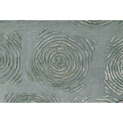 Olive Green Hand-Tufted Viscose Rug – Limited Edition