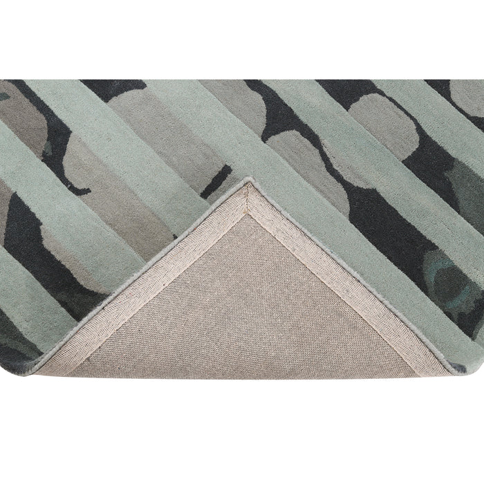 PEQURA Blue and Grey Hand-tufted Wool Rug- Limited Edition