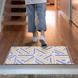 PEQURA Multicolor Cotton Floor Covering Jora Runner Mat