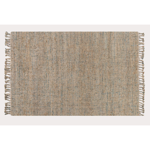 PEQURA natural handmade jute rug in beige – flatlay view of handwoven plain jute carpet