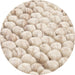 pebble texture round pouffe ivory beige looped weave – Pequra