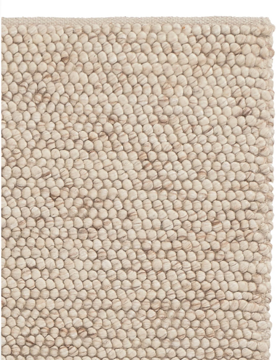 PEQURA Handwoven Wool Carpet – Sandloom Beige