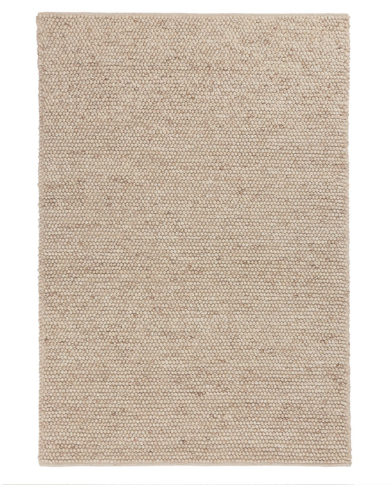 PEQURA Handwoven Wool Carpet – Sandloom Beige