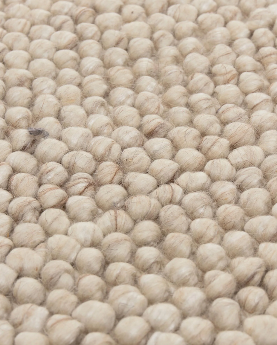 PEQURA Handwoven Wool Carpet – Sandloom Beige