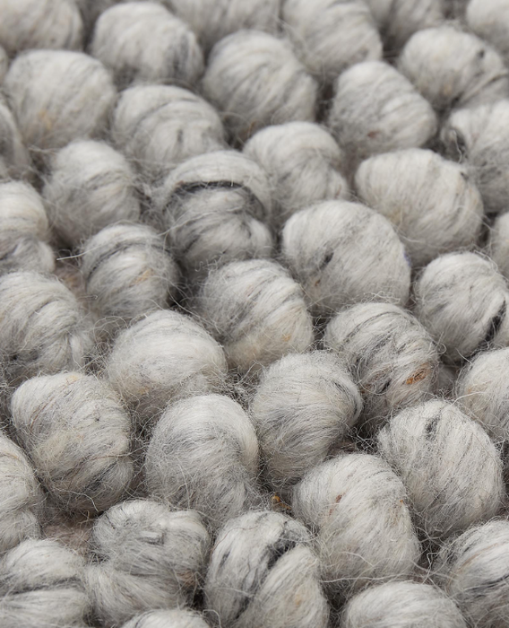 PEQURA Handwoven Wool Carpet – Cool Gray Tone | 5×8 ft