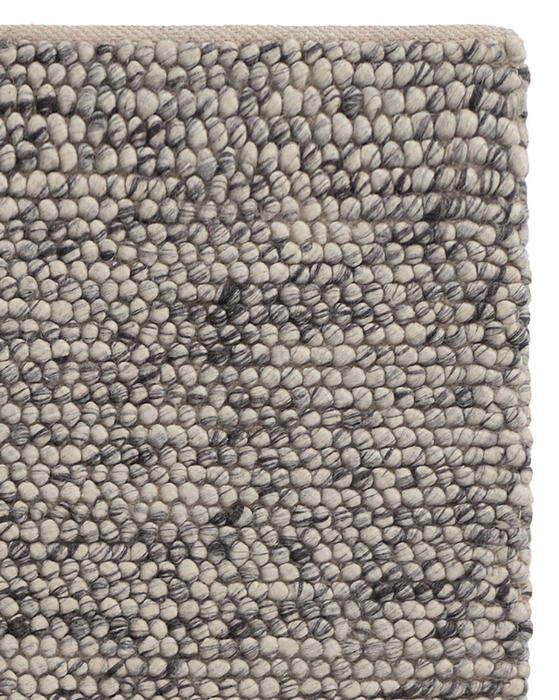 Handwoven Wool Carpet – Textured Gray Tones