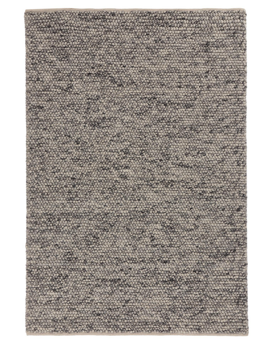 Handwoven Wool Carpet – Textured Gray Tones