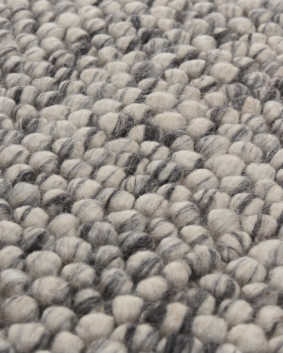Handwoven Wool Carpet – Textured Gray Tones